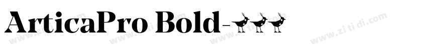 ArticaPro Bold字体转换